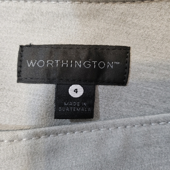 Worthington Grey Pencil Skirt 73% Polyester 23% Rayon 4 Spandex Size 4 - Picture 5 of 6
